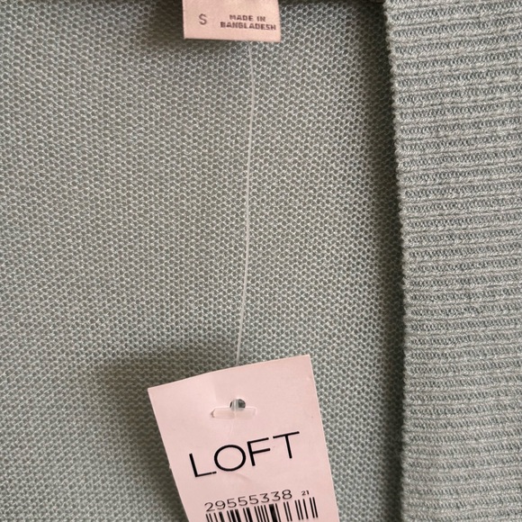 LOFT open cardigan in lightweight fabric. Blue/turquoise shade Size-Small - Picture 3 of 5